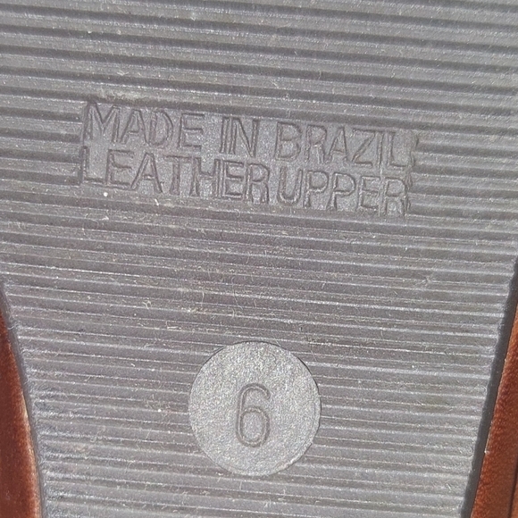 VTG 80's Brown Weaved Decorative Leather Cloud Climbers Flats Pre-Loved Size 6 - Picture 8 of 11